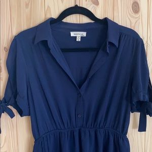Monteau XL knee length navy blue dress.